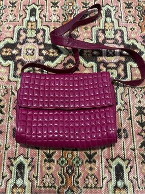 Vintage Maud Frizon Paris Berry Leather Crossbody Purse